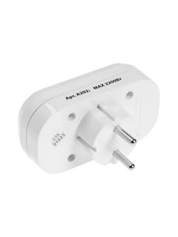 Разветвитель UNIVersal, 250 В, 10 А, 2 гнезда, без заземления, плоский, белый