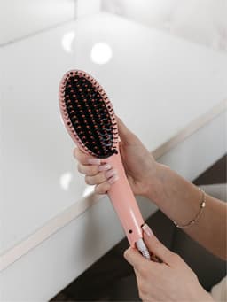 Расческа Luazon LR-01, электрическая, 35 Вт, дисплей, регулировка температуры, 220 В, розовая