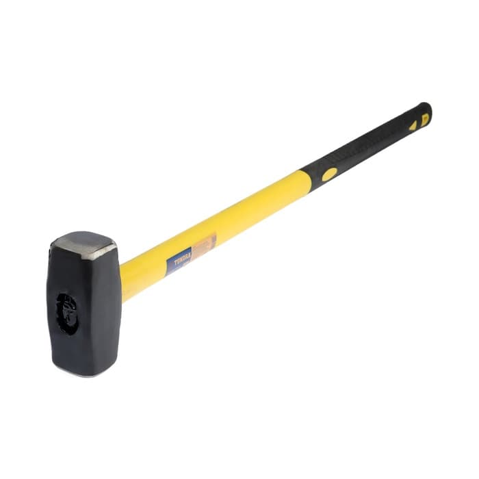 Кувалда кованая ТУНДРА, удлиненная фиберглассовая трехкомпонентная рукоятка, 3 кг