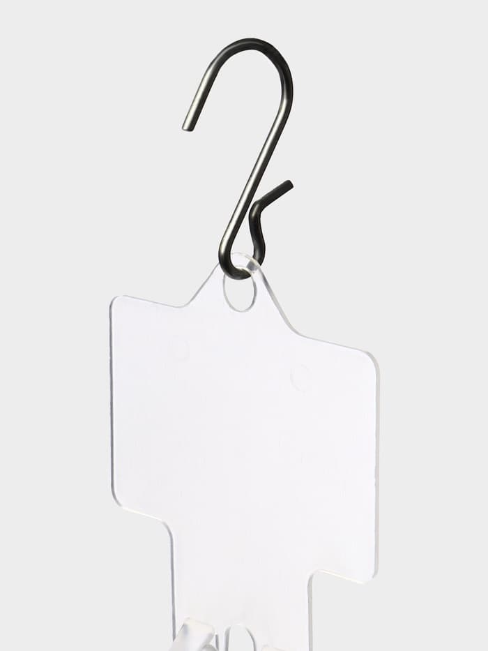 Стрип лента с подвесом на 12 крючков, L=63.5 см, 10 шт. прозрачный