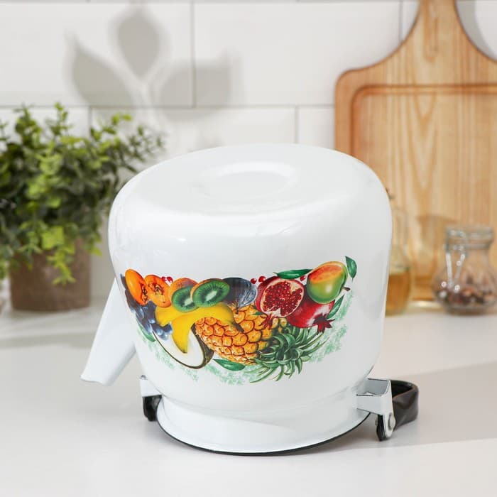 Чайник эмалированный сферический «Эквадор», 3.5 л, белый