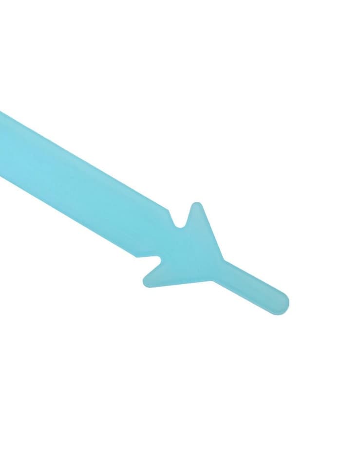 Шнурки для обуви, 6 шт., силиконовые, плоские, светящиеся в темноте, 13 мм, 9 см, голубые