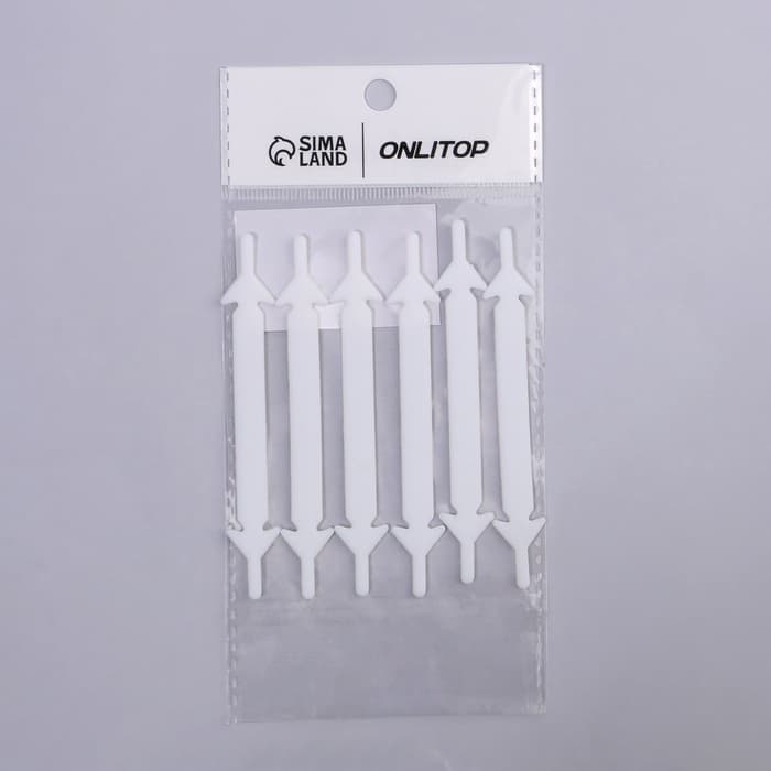 Шнурки для обуви, 6 шт., силиконовые, плоские, 13 мм, 9 см, белые