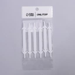 Шнурки для обуви, 6 шт., силиконовые, плоские, 13 мм, 9 см, белые