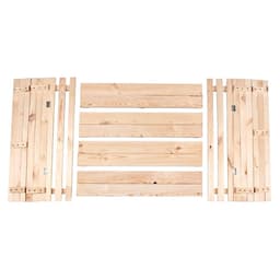 Ограждение для песка деревянное, с крышкой, 100×100×18 см, без покраски, лавочки (2 шт.), Greengo