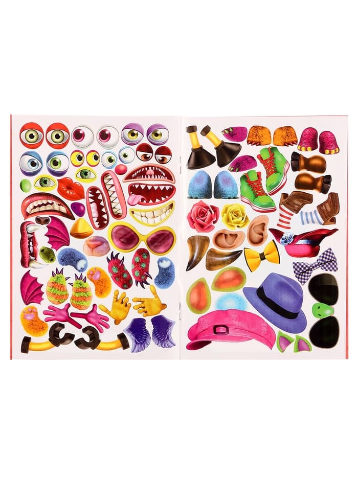 Книга с наклейками, сделай своего чудика «Зы-Зыка»