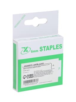 Скобы для мебельного степлера ТУНДРА, закалённые, тип 140, 6 мм, 1000 шт.