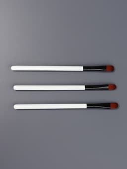 Набор кистей для макияжа SMOKY, 3 шт., 13(±1) см, белый, чёрный