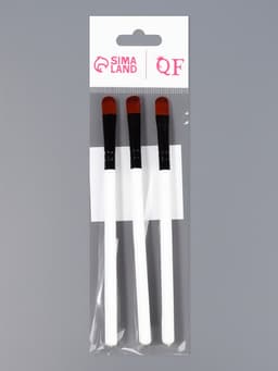 Набор кистей для макияжа SMOKY, 3 шт., 13(±1) см, белый, чёрный