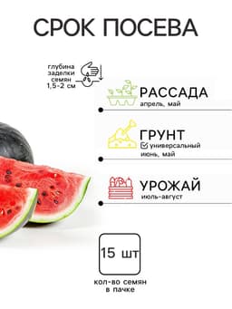 Семена Арбуз «Шуга Бейби», 15 шт., «Аэлита»