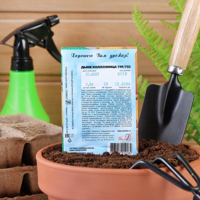 Семена Дыня «Колхозница 749/753», 1 г, «Аэлита»
