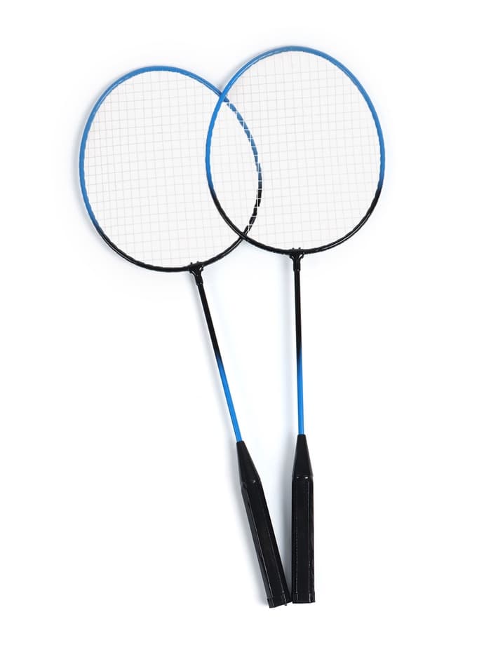 Ракетки для бадминтона ONLYTOP, набор 2 шт., в чехле, чёрно-синие