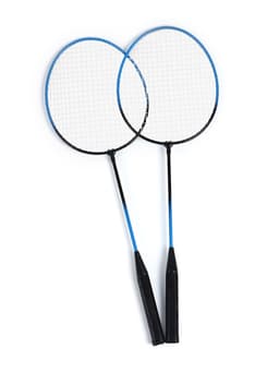Ракетки для бадминтона ONLYTOP, набор 2 шт., в чехле, чёрно-синие