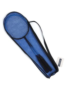 Ракетки для бадминтона ONLYTOP, набор 2 шт., в чехле, чёрно-синие