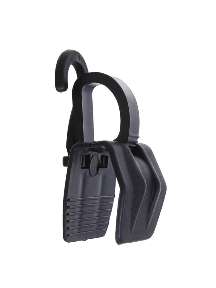 Крючок - вешалка с прищепкой, 50 шт. 3×5.5×1.7 см, чёрный