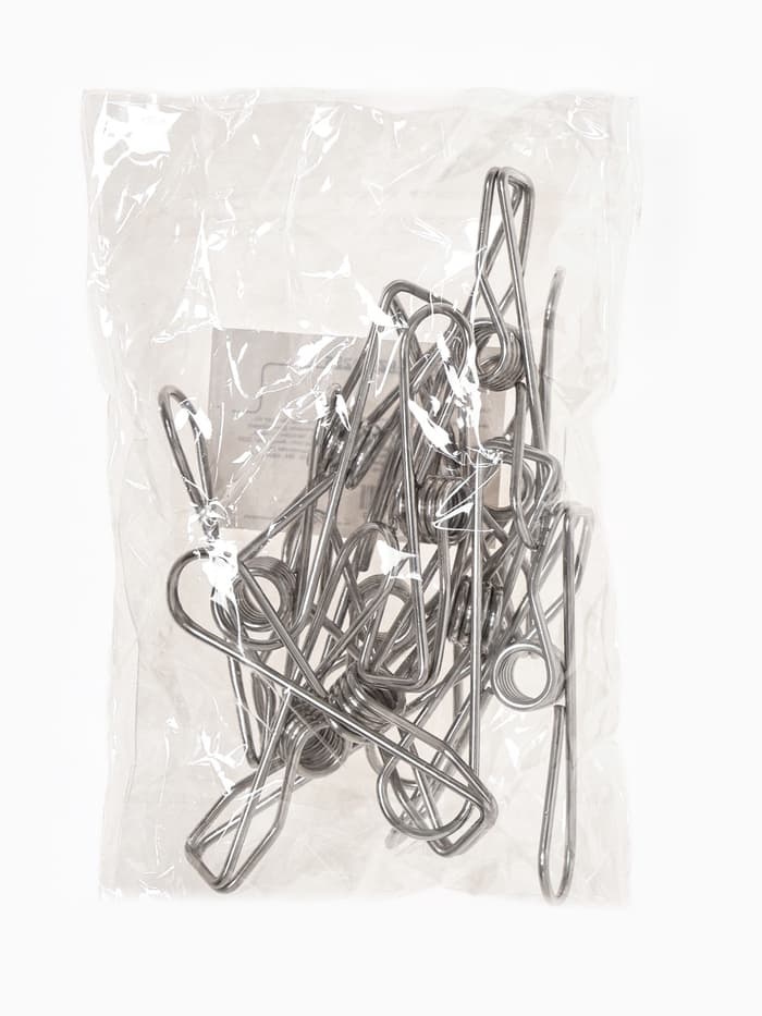 Прищепки из нержавеющей стали, 10 шт. 6×1.5×2, цвет хром