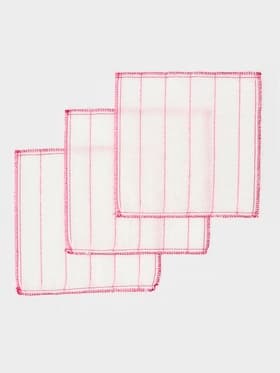 Салфетки для мытья посуды хлопковые Доляна, 3 шт., 30×30 см, белые