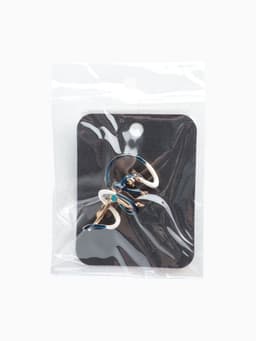 Брошь «Гимнастка», с лентой, синяя в золоте