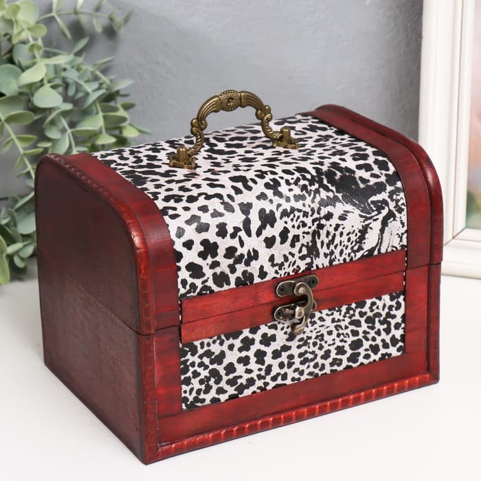 Набор шкатулок для украшений «Сундучок. Шкура леопарда», дерево, 3 шт.