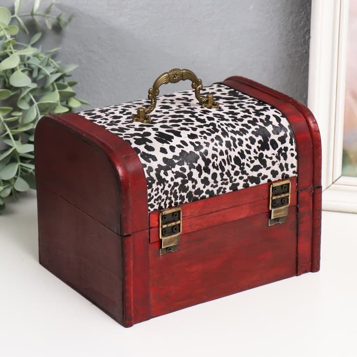 Набор шкатулок для украшений «Сундучок. Шкура леопарда», дерево, 3 шт.