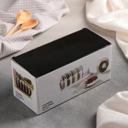 Баночки для специй «Цилиндр», набор 6 шт. на подставке, 19×8×9 см, пластик