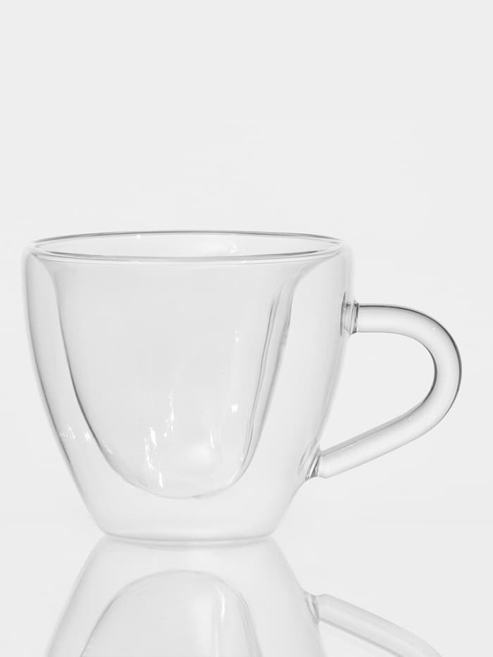 Кружка с двойными стенками Magistro «Сердце», 150 мл, 11×8×7.5 см, стекло, прозрачная