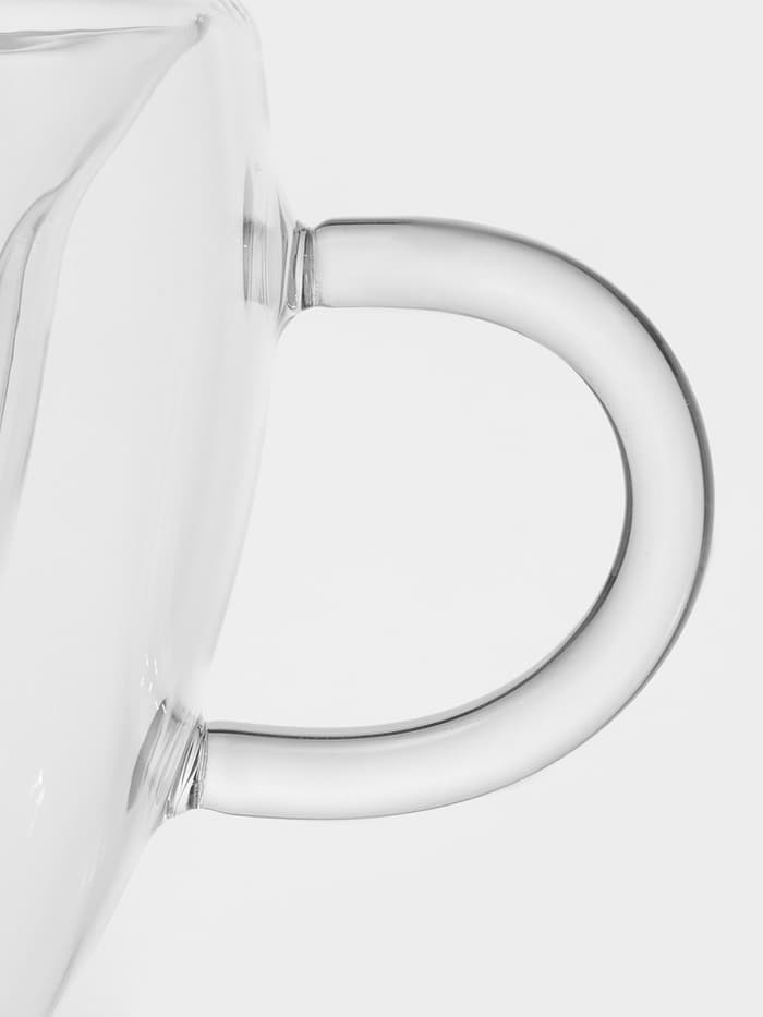 Кружка с двойными стенками Magistro «Сердце», 250 мл, боросиликатное стекло, прозрачная