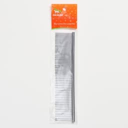 Расчёска для шерсти средняя, 19×4 см, редкие и частые зубья, металл