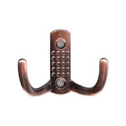 Крючок мебельный ТУНДРА TKd=011, двухрожковый, медь