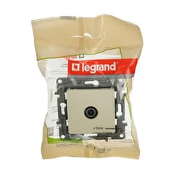 Розетка ТВ Legrand Etika, скрытая, одноместная, 2 дБ, тип «звезда», слоновая кость, 672351