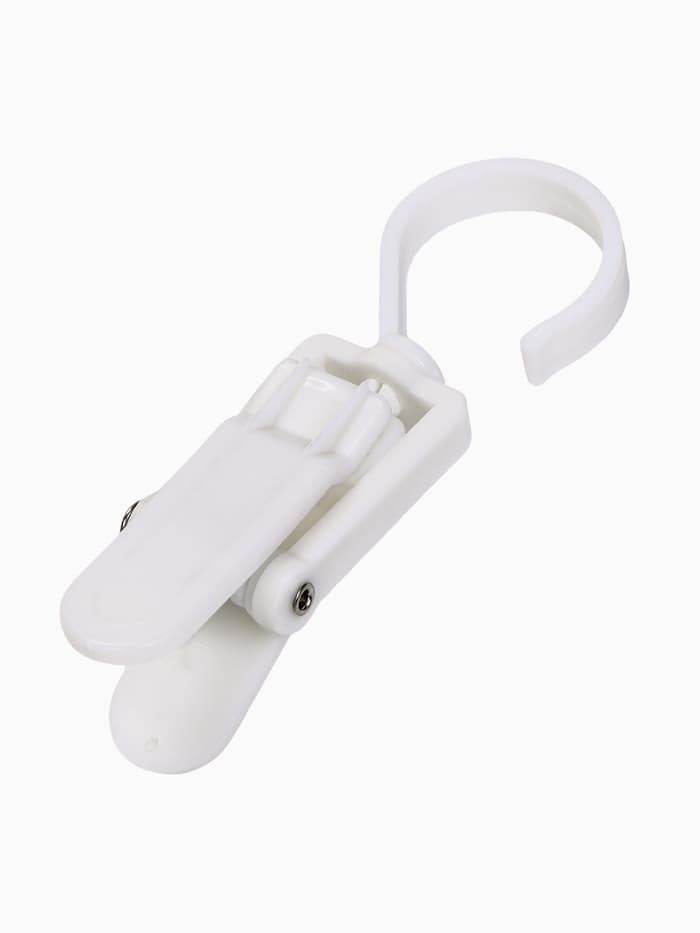 Крючок - вешалка с прищепкой, 10.5×3×3.5 см, белый
