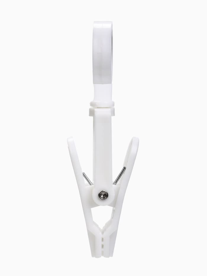 Крючок - вешалка с прищепкой, 10.5×3×3.5 см, белый
