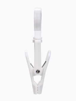 Крючок - вешалка с прищепкой, 10.5×3×3.5 см, белый