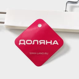 Вешалка для брюк и юбок Доляна, 31×16 см, с зажимами, белая