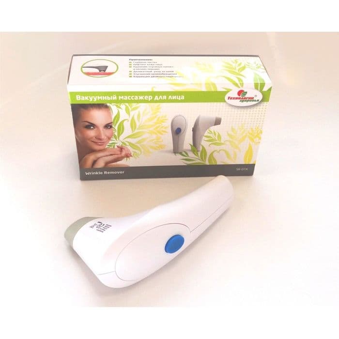 Массажёр для лица «Технологии здоровья» SR-07 А, электрический, вакуумный, от батареек 2хАА, белый