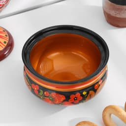 Сахарница дерево хохлома «Ягодка», 11×12 см, МИКС