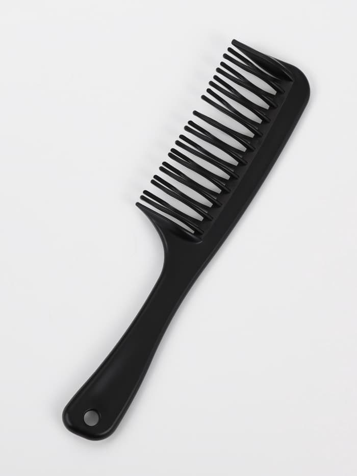Расчёска двухрядная, 21×4.5 (±1) см, чёрная
