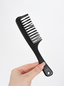 Расчёска двухрядная, 21×4.5 (±1) см, чёрная