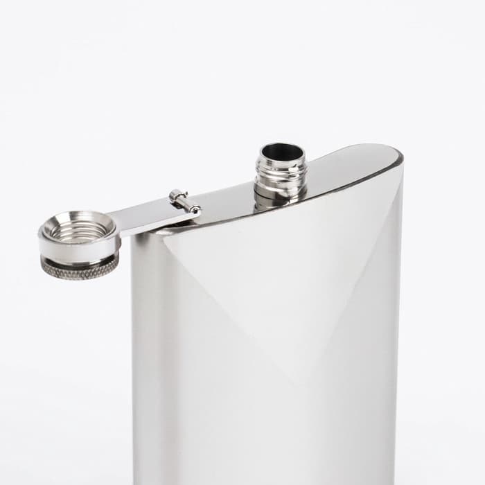 Фляжка Мастер К, 240 мл, подарочная, армейская, 8 oz, нержавеющая сталь, серебристая