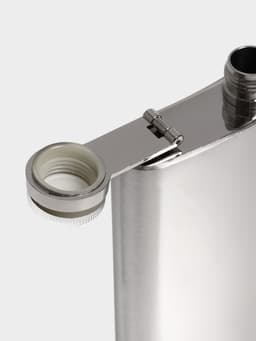 Фляжка Мастер К, 240 мл, подарочная, армейская, 8 oz, нержавеющая сталь, серебристая