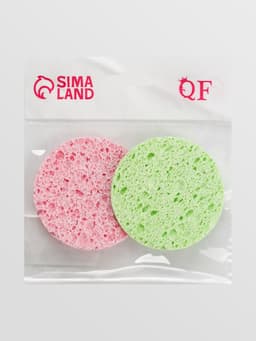 Набор спонжей для умывания «Мягкость», d=7 см, 2 шт., МИКС