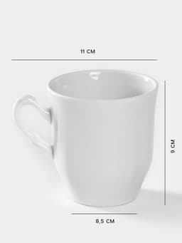 Кружка Добрушский завод «Школьная. Бельё», 250 мл, фарфор, белая