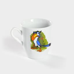 Кружка детская Добрушский завод «Лесовичок», 250 мл, фарфор, белая, рисунок МИКС