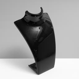 Бюст для украшений с отверстиями для серёжек QF, 13.5×10.5×20 см, h=20 см, чёрный, глянцевый