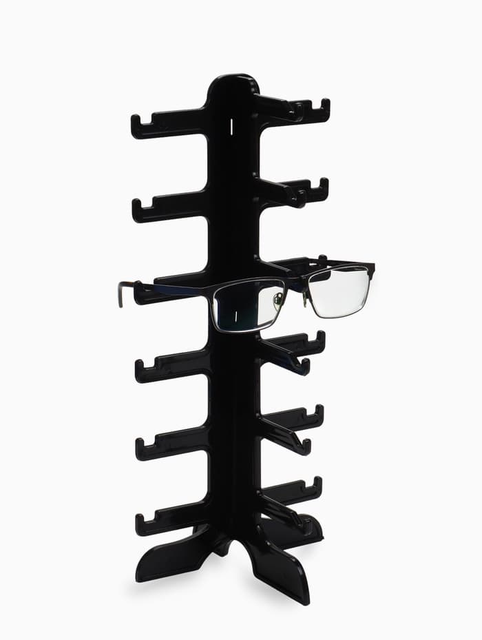 Подставка под очки 6 мест, 16×14.5×35.5 см, чёрная