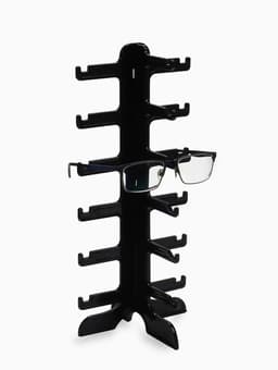 Подставка под очки 6 мест, 16×14.5×35.5 см, чёрная