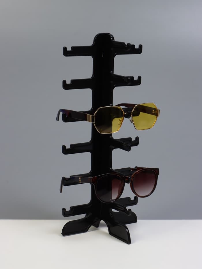 Подставка под очки 6 мест, 16×14.5×35.5 см, чёрная