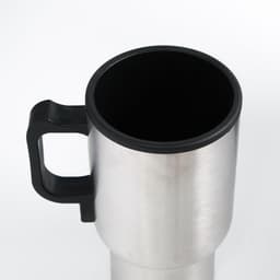 Термокружка Мастер К, 450 мл, 16×8.5 см, автомобильная, сохраняет тепло 4 ч, 16×8.5 см, нержавеющая сталь, серебристая