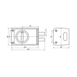 Замок накладной ПРОСАМ ЗНД-1 А (88400), серый