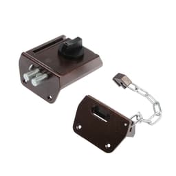 Замок накладной BORDER ЗНД-1АК (86600), левый, цепочка, полимерное покрытие